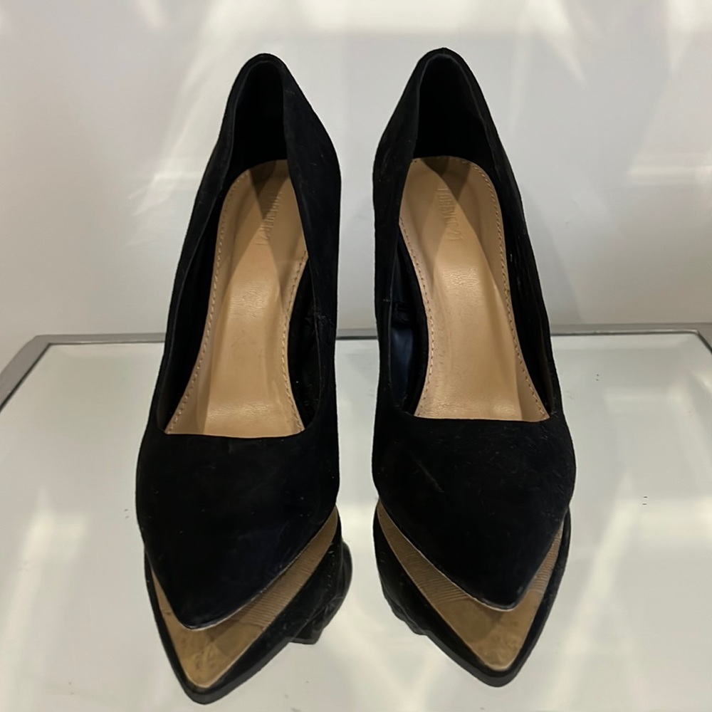 Black Suede Stilettos